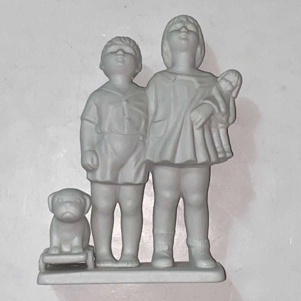 The Little Pals Lawn Memorial-Park Assn Glendale,Calif Bisque Porcelain Figures
